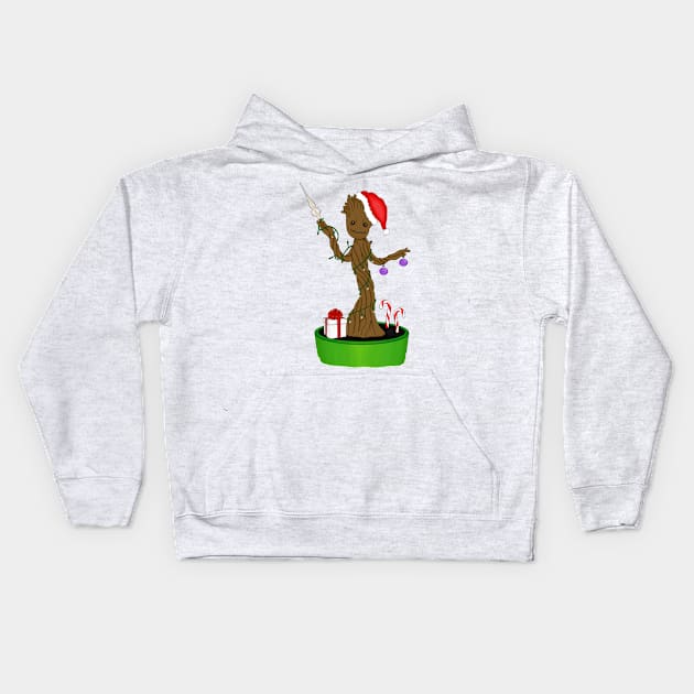 Groot X-Mass Kids Hoodie by WkDesign